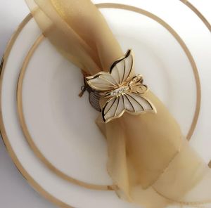 Butterfly servett ringar spänne servetter innehavare för bröllop middagar party hotel bröllop bord dekoration leveranser 100pcs sn2223