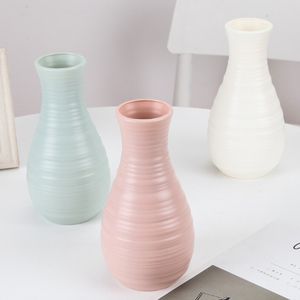 1st Imitation Ceramic Home Decoration 3Colors Micro Landscape Plastic Flower Vase Flower Pot Nordic Style