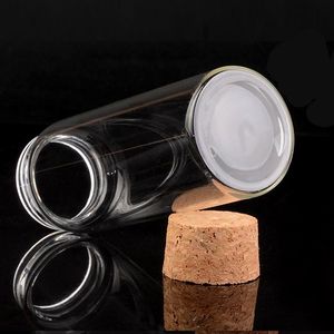 2021 Yeni 80 ml 47x70x33mm Cam Şişeler Vials Kavanozlar Cork Stopers ile Mesaj Düğün Dilek Takı Parti Iyilik