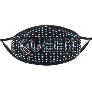 New summer sunscreen face-mask diamonds letter rhinestone fashion with cotton masks Point diamond mask