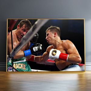 Poster sportivo pittura moderna arte decorativa stampa decorazioni per la casa gioco di boxe sport immagine su tela