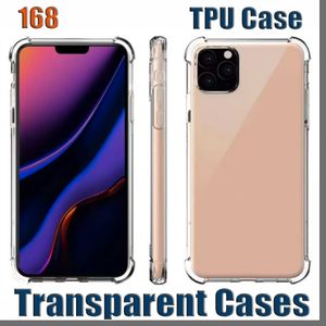 Transparenta telefonfall för iPhone Mini Pro Max XS XR Plus Cover Samsung S20 S21 A51 A71 A41 A32 A52 A72 TPU Protective ShockoPous Clear Case D
