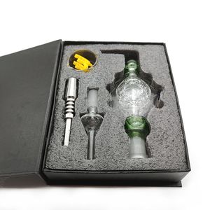 Zestaw do zbierania nektaru palenie z dwoma gwoździami 10/14/18mm szklana miska i luksusowe pudełko z pianki NC akcesoria do dymu
