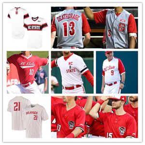 Maglia personalizzata College Baseball NC State Noah Soles Jonny Butler Jose Torres Coby Ingle Sam Highfill David Harrison Evan Justice Carson Falsken McDonough Austin Murr