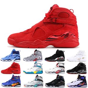 Men Basketball Shoes 8 8s Valentines Day Aqua Chrome ALTERNATE 3PEAT PLAYOFF SNOWFLAKE Mens Trainers Sports Sneaker 7-13 walking pm12