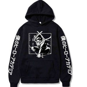 Harajuku Pullover Anime Hoodie My Hero Academia Long Sleeve Men Women Sweat Shouta Aizawa Hoodie Y211118