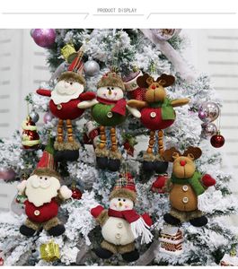 Decorazioni natalizie Pupazzo di neve anziano Alce Regalo di Natale Piccolo ciondolo Bambola di peluche Forniture per albero di Natale