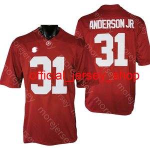 NCAA College Alabama Carmesim Maré Football Jersey Will Anderson Jr. Vermelho Tamanho Vermelho S-3XL Todo Bordado Costurado