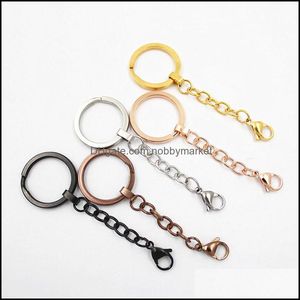 Key Rings Jewelry Panpan Jewelry! Wholesale Keychain High Quality Floating Charms Locket Chain 316L Stainless Steel Glass (No Drop Delivery