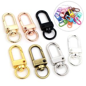 Keychains 10st/Lot Snap Hummer Clasp Hooks Gold Silver Plated DIY Jewelry Making Fynd för KeyChain Neckalce -armbandförsörjning