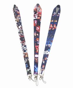 Mode Anime Comics Jujutsu Kaisen Nyckelringar Handväskor Lanyard Bil Keychain Office ID Kort Pass Mobiltelefon Key Ring Badge Holder Smycken Gåvor