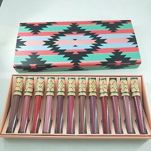 M maquillage marca maquiagem batom lipgloss 12 pçs / set fosco labelo brilho à prova d 'água de longa duração lida de batons Livres Navio grátis