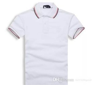 märke Sommar Män Polo Broderi Skjorta Kortärmad Toppar Turn-down krage Kläder Man Mode Casual S-3XL