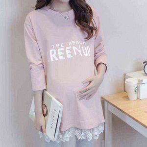 Summer Dress Maternity New Fashion Loose Cotton Wife Dress Tops Maternity Dresses Skirt For Nursing Women Baby Mother Clothings G220309