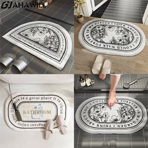 Ahawill Anti-Slip Bath Mat Drzwi wejściowe Łazienka Carpet Absorbent w salonie Dywaniki podłogowe do wystroju domowego 220301