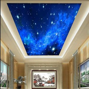 customized wallpaper for walls Starry sky ceiling mural wallpaper ceiling modern wallpaper for living room