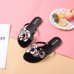 Tofflor Beach Flip Flops Lady Camellia Sandaler Mode Inomhus Utomhus Sommar Casual Ytter Wear Home Shoes