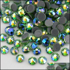 Loose Diamonds Jewelry 8 Big Small Light Green AB Crystal Fix Dhinestones Glass Stones Flatback Napraw do ubrań Sukienki Drop Dostawa 2021 D