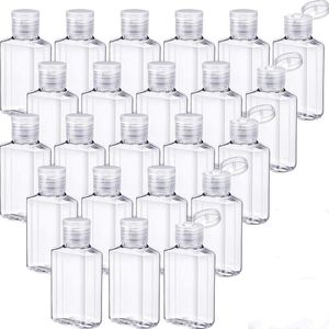 30ml 60ml Clear Plastic Empty Bottle Travel Bottles Small Containers with Flip Cap for Liquids Shampoo Hand Sanitizer