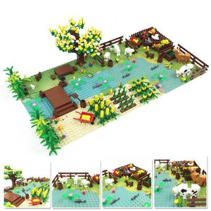 Compatible Friends Farm Building Bricks Baseplate Set Tree Animal Assembling Blocks Toys Hobbies for Kids Xmas Gift over 6 Year G1204