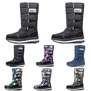 Descuento Clásicos Botas de nieve para mujer Moda para hombre Alta Mini Tobillo Pantalones cortos Bota de invierno Señoras Niñas Hombres Mujeres Botines Cálido Piel de algodón Antideslizante Al aire libre 36-47