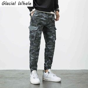 GlacialwhaleメンズジョガーズスウェットパンツNew 2021カジュアルカモフラージュスポーツ迷彩ズボンフィットネス原宿ジョギングズボン貨物パンツH1223