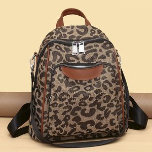 Rosa Sugao Damen-Rucksack, Schulter-Tragetaschen, Handtaschen, große Kapazität, hochwertige Oxford-Leoparden-Mode, Luxus-Designer-Geldbörse, Mädchen-Einkaufstaschen, Schultasche