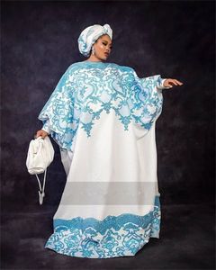 Mavi nakış dantel kaftan resmi gece elbise uzun kollu artı boyutta balo pageant geleneksel önlük Arapça aso ebi stil