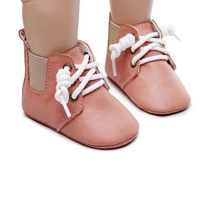 Wholesale infant lace up boots for sale - Group buy Baby Children s Clothes Infants Soft Soled Shoes Leather Socks Walking Anti Slip Birthday Gift Winter Lace up Retro Sneaker Boots