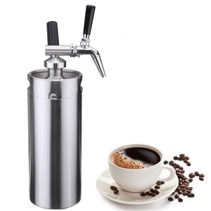 Nitrogen Cold Brew Coffee Keg Dispenser Homebrewing Maker Machine Pot Optional Faucets 1.8L/68oz 3.6L/122oz Nitro System Growler Barrel 18/8 Stainless Steel