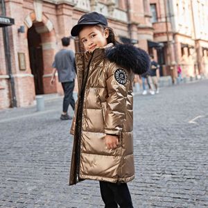 NEW fashion 2021 Children warm Winter Down Jackets for Girl clothes coat Boy Clothing kids Hooded Thicken Long waterproof Parka H0909