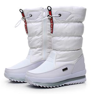 Boots vinter snö kvinnors hög rör bomull förtjockat vattentätt non slip plus veet size skor