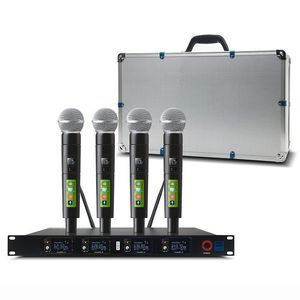 Microphones Professional Wireless Microphone System 4-channel Hand-held For Home KTV Karaoke