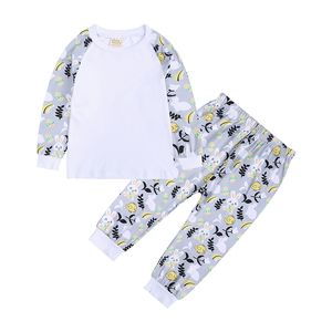 Pigiama a maniche lunghe per bambini in cotone Cartoon Pigiami per bambini Set di abbigliamento Abbigliamento per bambini Abiti Neonate Sleepwear Body Suit 2-16Y