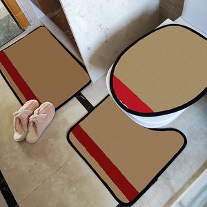 Vintage Classic White Letter Doormat Fashion Toilet Seat Covers Non Slip Absorbent Foot Pad Indoor Bathroom U Shaped Pads