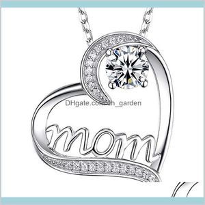 Diamant mamma halsband kärlek smycken mamma dag gåva kommer och sandiga o8vpy halsband znflq