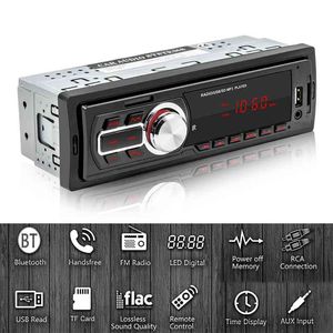 VODOOL 1DIN Car Radios Stereo Bluetooth Audio Music MP3 Multimedia Player USB/TF/AUX-IN Clock display 210625