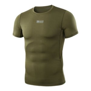 Yaz Askeri Stil Taktik Kamuflaj T Gömlek Erkekler Nefes Hızlı Kuru Ordu Savaş T-shirt Kısa Kollu Sıkıştırma Camo Tee 210707