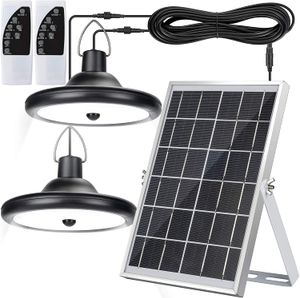 Solar Outdoor Lamp Double Head 56 LED Motion Sensor Waterproof Solar Shed Light For Courtyard Garden Garage