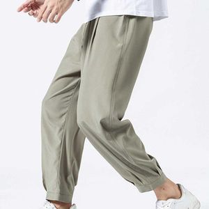 Summer Men's Casual Pants Solid Color Thin Loose Trousers Harajuku Streetwear Sweatpants Man Pants X0723