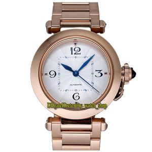 BVF Lady Watch JP0013 Japan Miyota 9039 modify 1847MC Automatic 35MM White Dial Rose Gold Case Sapphire Quick Switch SS Stainless Bracelet eternity Womens Watches