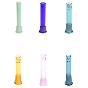 Latest Colorful Pyrex Glass Handmade Smoking Bong Down Stem Portable 14MM Female 18MM Male Filter Bowl Container Waterpipe Hookah DownStem Holder DHL Free
