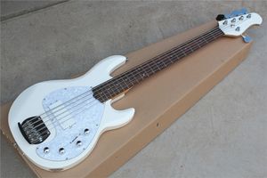 Basso elettrico a 5 corde e 21 tasti con hardware cromato, battipenna bianco perla, pickup humbucker, personalizzabile