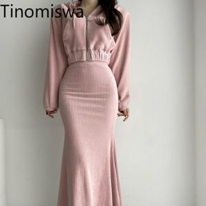 Tinomiswa الربيع المرأة قطعتين مجموعات كودري الوافدين الجدد سيدة هوديس حورية البحر التنانير الدعاوى العصرية رأ ضئيلة الإناث 2 مجموعات 210330