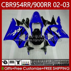 Комплект для тела для Honda CBR954-RR CBR900RR Blue Black 2002-2003 COUDLOWROCK 61NO.114 CBR954RR CBR954 CBR900 CBR 900 954 RR CC 900CC 2002 2003 CBR 954RR 900RR 02 03 обтекательства