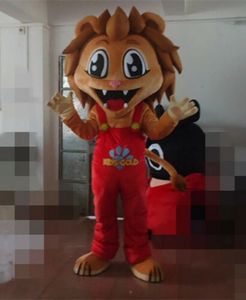Stage Performance Happy Lion Mascot Costume Halloween Christmas Fancy Party Cartoon Character Outfit Suit Adult Women Men Dress Carnival Unisex Adults