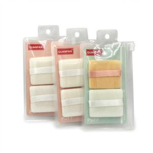 Wholesale two sponges for sale - Group buy Sponges Applicators Cotton Square Air Cushion Powder Puff Beauty Makeup Ribbon Two Zipper Pouch