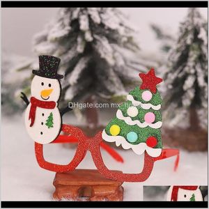 Favor Event Festive Supplies Home & Gardenchristmas Party Decorations Adult Childrens Toys Santa Snowman Antler Glasses Frame Glittered Eyegl