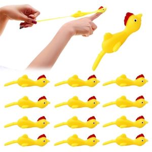 3 Finger Birds Fun Novelty Toys Funny Joke Rubber Chicken Stretchy Flying Turkey Party Favors Y2