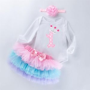 Dziewczyna Dresses Baby Girl First Urodziny Outfit 1 Rok Little Sukienka Odzież Dziecko Lato Ubrania Niemowląt Chrzciny Xmas Garnitury